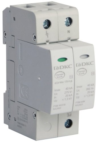 Ограничитель импульсных напряжений УЗИП DKC Jupiter 2п L-N-PE классII 40кА картинка